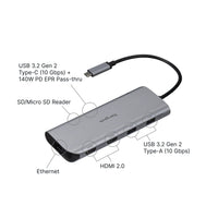 Dual Video Mobile Dock with 140W EPR Pass-Thru & SD Reader