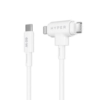 HyperJuice® USB-C® and Lightning Hybrid Charging Cable (1.5m/5ft) - White
