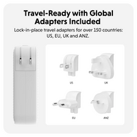 HyperJuice 145W GaN Charger with Travel Adapters