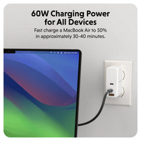HyperJuice 60W Silicone USB-C to USB-C Cable (1.5M/5Ft) - Black