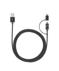 Aluminium Series 2-in-1 Lightning Cable (Black)