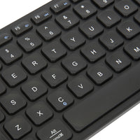 Compact Multi-Device Bluetooth® Antimicrobial Keyboard (Black)