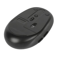 Midsize Comfort Multi-Device Antimicrobial Wireless Mouse (Black)