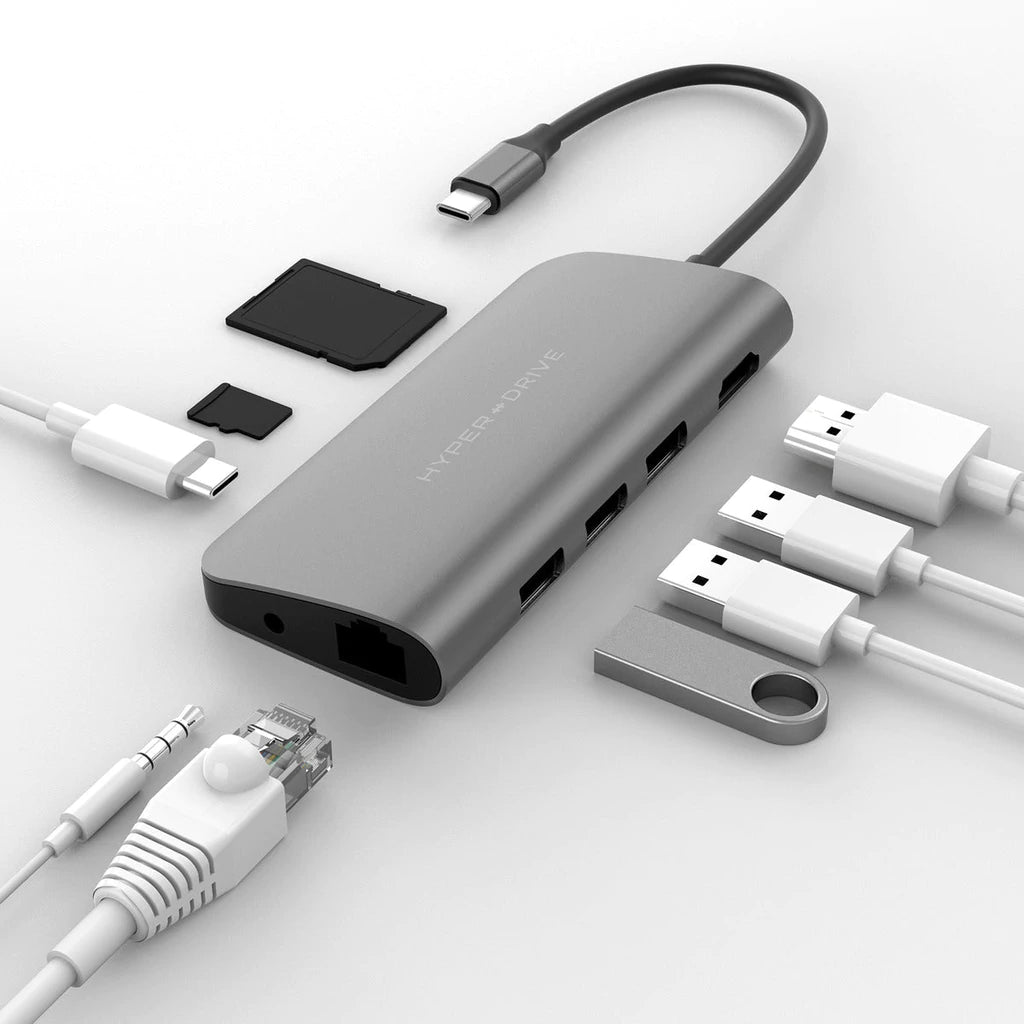 HyperDrive POWER 9-in-1 USB-C Hub - Grey – Targus AP
