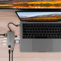 HyperDrive SLIM 8-in-1 USB-C Hub - Grey