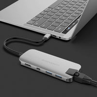 HyperDrive SLIM 8-in-1 USB-C Hub - Silver