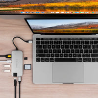 HyperDrive SLIM 8-in-1 USB-C Hub - Silver