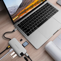 HyperDrive SLIM 8-in-1 USB-C Hub - Silver
