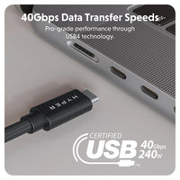 HyperDrive® Next USB4 Type-C Performance Cable (1.2M/4Ft) - Black