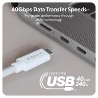HyperDrive® Next USB4 Type-C Performance Cable (1.2M/4Ft) - White