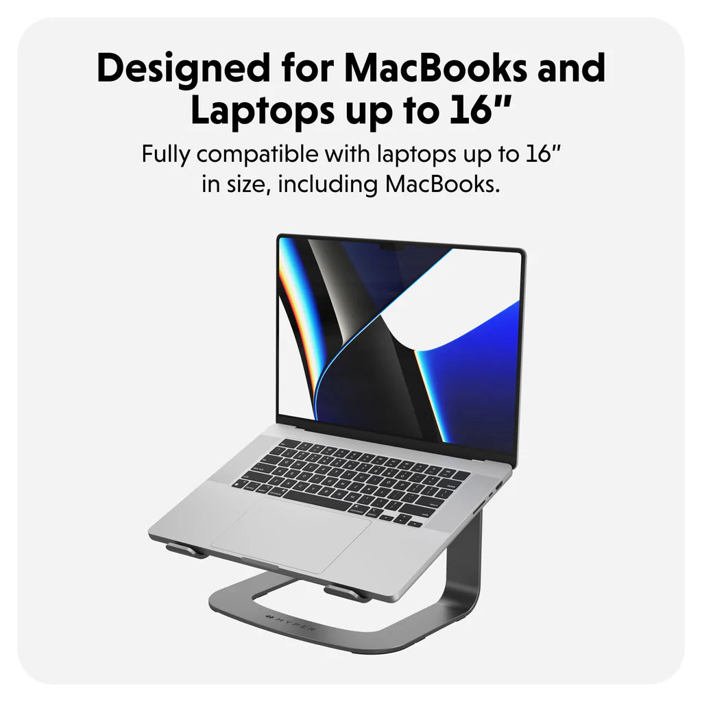 HyperSpace® Ergonomic Laptop Stand - Space Grey