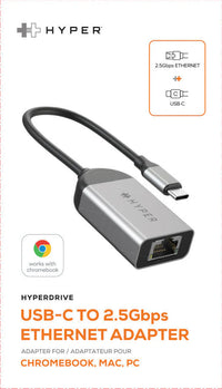 HyperDrive USB-C to 2.5Gbps Ethernet Adapter*