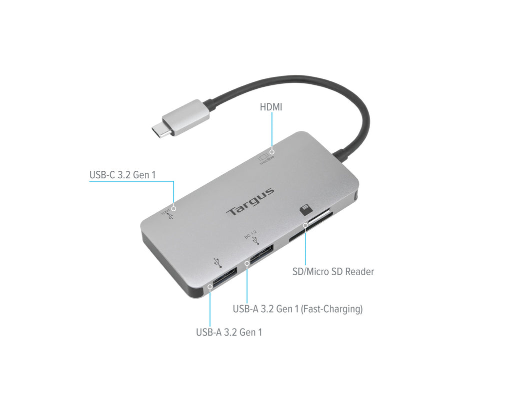 USB-C Multi-Port Single Video Adapter and Card Reader with 100W PD Pas – Targus  AP