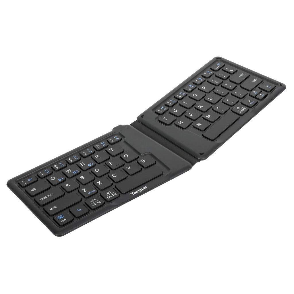 Ergonomic Foldable Bluetooth® Antimicrobial Keyboard (Black)
