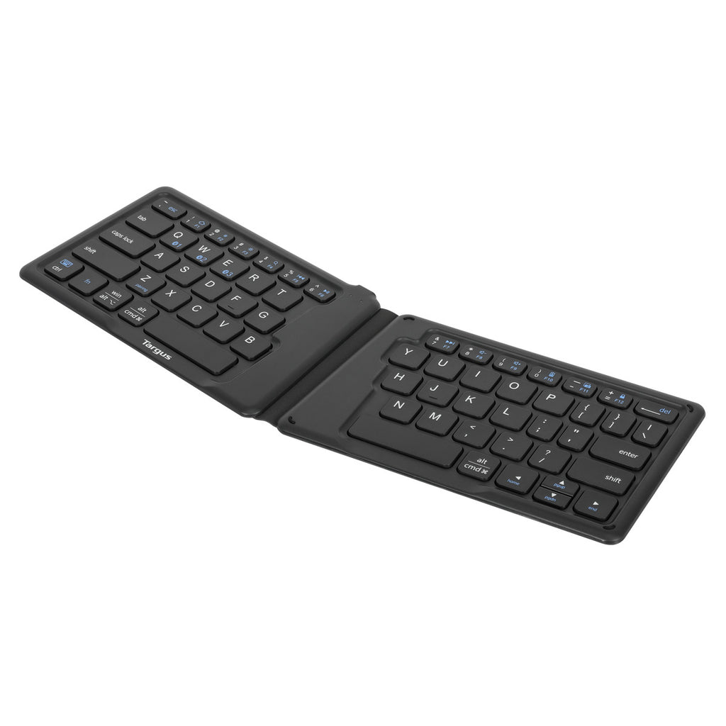 Ergonomic Foldable Bluetooth® Antimicrobial Keyboard (Black)
