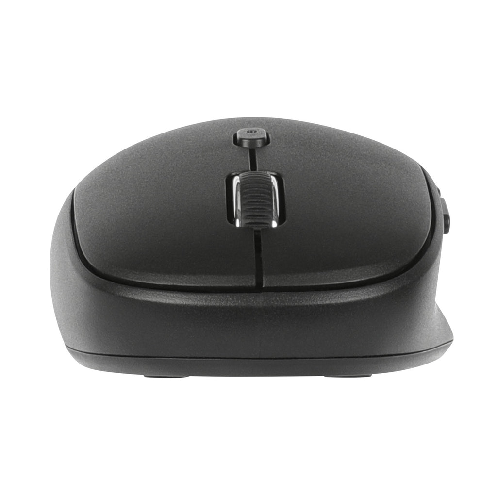 Midsize Comfort Multi-Device Antimicrobial Wireless Mouse (Black)