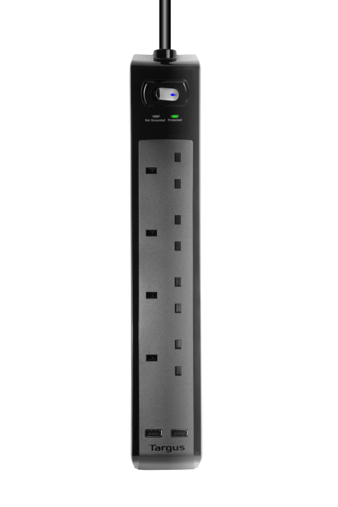 SmartSurge 4 with 2 USB Ports (Black)
