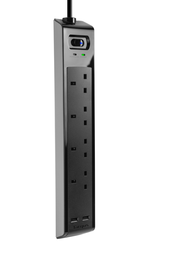 SmartSurge 4 with 2 USB Ports (Black)