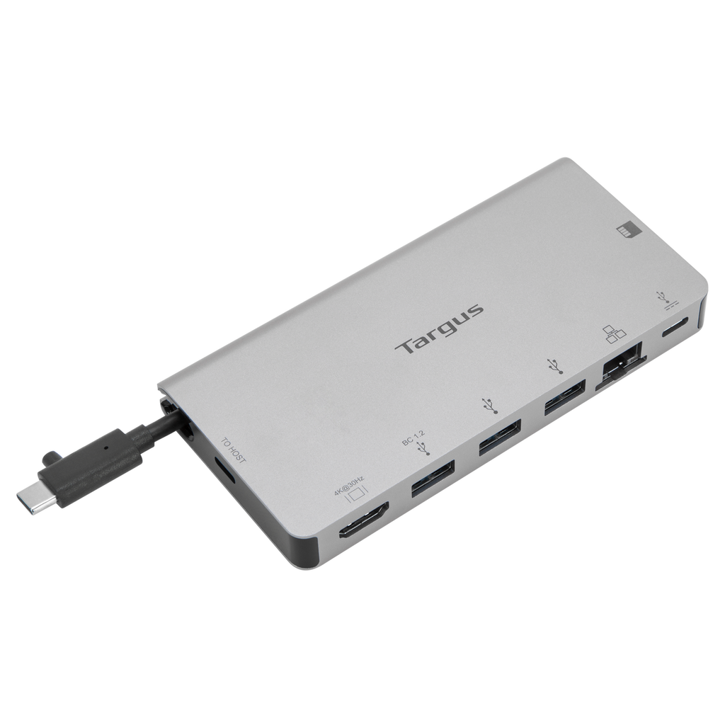 USB-C docking station for 1 HDMI monitor, ethernet, USB-A, card reader,  audio, PD pass-through