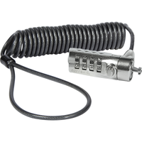 DEFCON® T-Lock Resettable Combo Coiled Cable Lock