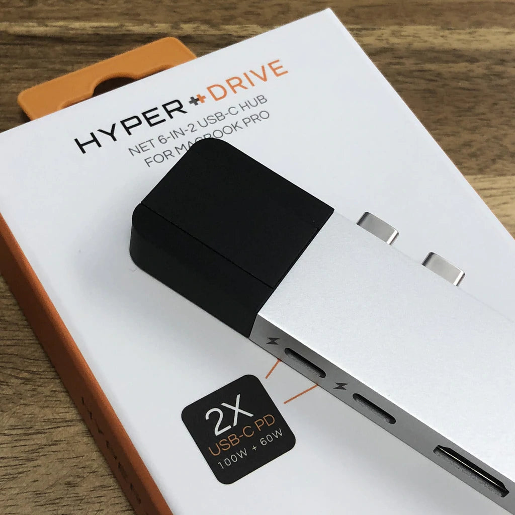 HyperDrive NET 6-in-2 USB-C Hub - Silver